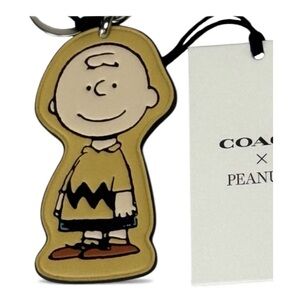 Coach X Peanuts Charlie Brown Bag Charm key chain 75th anniversary SOLD OUT